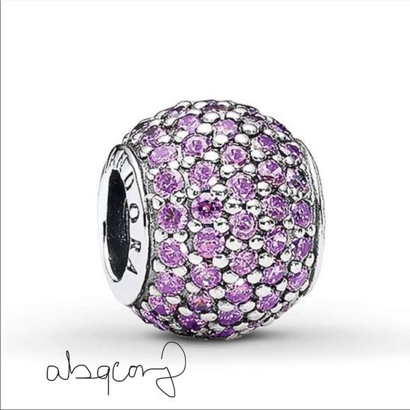 EUC Pandora 791051CFP Sterling Silver Pave Lights Bead w/ Violet Zirconia - Picture 1 of 11